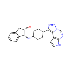 O[C@H]1Cc2ccccc2[C@H]1NC1CCC(c2nnn3cnc4[nH]ccc4c23)CC1 ZINC001772574352