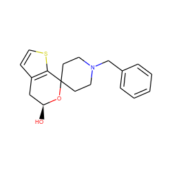 O[C@H]1Cc2ccsc2C2(CCN(Cc3ccccc3)CC2)O1 ZINC000095554955