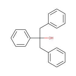 OC(Cc1ccccc1)(Cc1ccccc1)c1ccccc1 ZINC000001641720