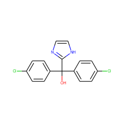 OC(c1ccc(Cl)cc1)(c1ccc(Cl)cc1)c1ncc[nH]1 ZINC000027424872