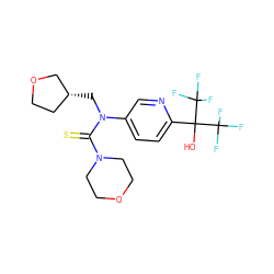 OC(c1ccc(N(C[C@@H]2CCOC2)C(=S)N2CCOCC2)cn1)(C(F)(F)F)C(F)(F)F ZINC000036184797