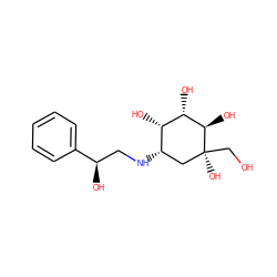 OC[C@@]1(O)C[C@H](NC[C@@H](O)c2ccccc2)[C@H](O)[C@H](O)[C@H]1O ZINC000096922731