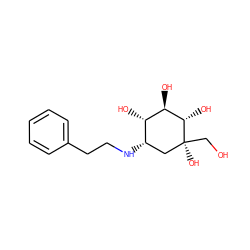 OC[C@@]1(O)C[C@H](NCCc2ccccc2)[C@H](O)[C@@H](O)[C@@H]1O ZINC000299818404