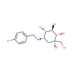 OC[C@@]1(O)C[C@H](NCc2ccc(Br)cc2)[C@H](O)[C@@H](O)[C@@H]1O ZINC000299818408