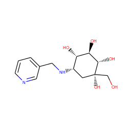 OC[C@@]1(O)C[C@H](NCc2cccnc2)[C@H](O)[C@@H](O)[C@@H]1O ZINC000299818372