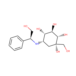 OC[C@@H](N[C@H]1C[C@](O)(CO)[C@@H](O)[C@H](O)[C@H]1O)c1ccccc1 ZINC000096922543