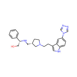 OC[C@@H](NC[C@@H]1CCN(CCc2c[nH]c3ccc(-n4cnnc4)cc23)C1)c1ccccc1 ZINC000013794098