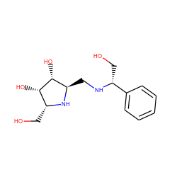 OC[C@@H](NC[C@H]1N[C@H](CO)[C@H](O)[C@@H]1O)c1ccccc1 ZINC000028473015