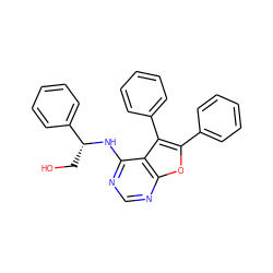 OC[C@@H](Nc1ncnc2oc(-c3ccccc3)c(-c3ccccc3)c12)c1ccccc1 ZINC000013646297