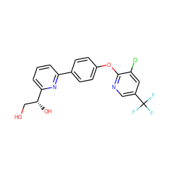 OC[C@@H](O)c1cccc(-c2ccc(Oc3ncc(C(F)(F)F)cc3Cl)cc2)n1 ZINC000114592007