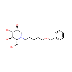 OC[C@@H]1[C@@H](O)[C@H](O)[C@@H](O)CN1CCCCCOCc1ccccc1 ZINC000299821030