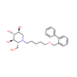 OC[C@@H]1[C@@H](O)[C@H](O)[C@@H](O)CN1CCCCCOCc1ccccc1-c1ccccc1 ZINC000299835624