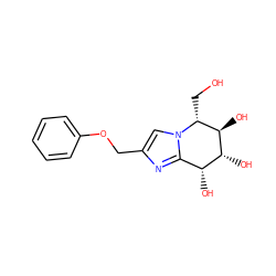 OC[C@@H]1[C@@H](O)[C@H](O)[C@H](O)c2nc(COc3ccccc3)cn21 ZINC000038355540