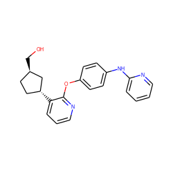 OC[C@@H]1CC[C@@H](c2cccnc2Oc2ccc(Nc3ccccn3)cc2)C1 ZINC000143575286