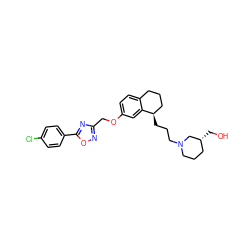 OC[C@@H]1CCCN(CCC[C@@H]2CCCc3ccc(OCc4noc(-c5ccc(Cl)cc5)n4)cc32)C1 ZINC000028880951