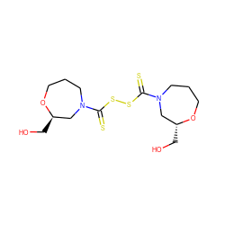 OC[C@@H]1CN(C(=S)SSC(=S)N2CCCO[C@H](CO)C2)CCCO1 ZINC001772642916