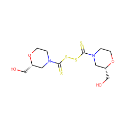 OC[C@@H]1CN(C(=S)SSC(=S)N2CCO[C@@H](CO)C2)CCO1 ZINC001772604813