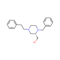 OC[C@@H]1CN(CCc2ccccc2)CCN1Cc1ccccc1 ZINC000096271769