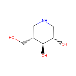 OC[C@@H]1CNC[C@H](O)[C@H]1O ZINC000001484929