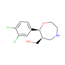 OC[C@@H]1CNCCO[C@@H]1c1ccc(Cl)c(Cl)c1 ZINC000115737107