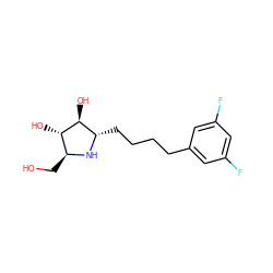 OC[C@@H]1N[C@@H](CCCCc2cc(F)cc(F)c2)[C@H](O)[C@H]1O ZINC000299836488