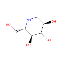 OC[C@@H]1NC[C@@H](O)[C@H](O)[C@H]1O ZINC000013612559