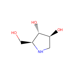 OC[C@@H]1NC[C@H](O)[C@H]1O ZINC000001492251