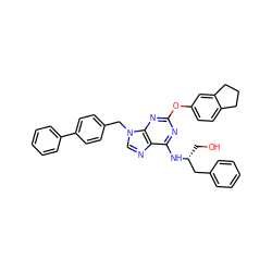 OC[C@H](Cc1ccccc1)Nc1nc(Oc2ccc3c(c2)CCC3)nc2c1ncn2Cc1ccc(-c2ccccc2)cc1 ZINC000029050027