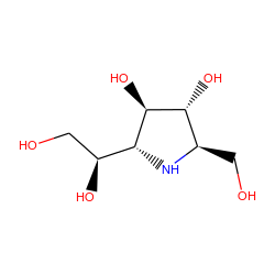 OC[C@H](O)[C@H]1N[C@H](CO)[C@@H](O)[C@@H]1O ZINC000039368742