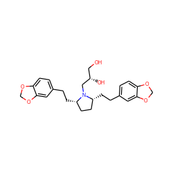 OC[C@H](O)CN1[C@@H](CCc2ccc3c(c2)OCO3)CC[C@H]1CCc1ccc2c(c1)OCO2 ZINC000096269929