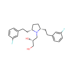 OC[C@H](O)CN1[C@@H](CCc2cccc(F)c2)CC[C@H]1CCc1cccc(F)c1 ZINC000096269931