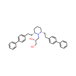 OC[C@H](O)CN1[C@H](CCc2ccc(-c3ccccc3)cc2)CCC[C@@H]1CCc1ccc(-c2ccccc2)cc1 ZINC000103297277