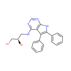 OC[C@H](O)CNc1ncnc2[nH]c(-c3ccccc3)c(-c3ccccc3)c12 ZINC000006475920