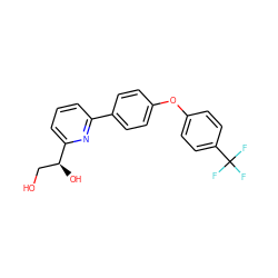 OC[C@H](O)c1cccc(-c2ccc(Oc3ccc(C(F)(F)F)cc3)cc2)n1 ZINC000114592957