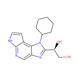 OC[C@H](O)c1nc2cnc3[nH]ccc3c2n1C1CCCCC1 ZINC000096270795