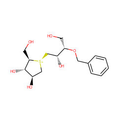 OC[C@H](OCc1ccccc1)[C@H](O)C[S@@+]1C[C@@H](O)[C@H](O)[C@H]1CO ZINC000071754250