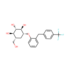 OC[C@H]1C[C@@H](Oc2ccccc2Cc2ccc(C(F)(F)F)cc2)[C@H](O)[C@@H](O)[C@@H]1O ZINC000072113419