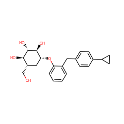 OC[C@H]1C[C@@H](Oc2ccccc2Cc2ccc(C3CC3)cc2)[C@H](O)[C@@H](O)[C@@H]1O ZINC000068247406