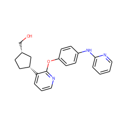 OC[C@H]1CC[C@@H](c2cccnc2Oc2ccc(Nc3ccccn3)cc2)C1 ZINC000144014852