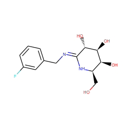 OC[C@H]1N/C(=N\Cc2cccc(F)c2)[C@H](O)[C@@H](O)[C@H]1O ZINC000299820867