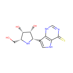 OC[C@H]1N[C@@H](c2c[nH]c3c(=S)nc[nH]c23)[C@@H](O)[C@H]1O ZINC000027090798