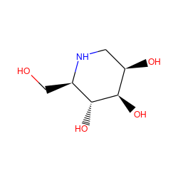 OC[C@H]1NC[C@@H](O)[C@@H](O)[C@@H]1O ZINC000003995890