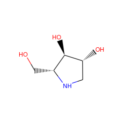 OC[C@H]1NC[C@@H](O)[C@@H]1O ZINC000001492250