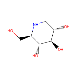 OC[C@H]1NC[C@H](O)[C@@H](O)[C@@H]1O ZINC000003794714