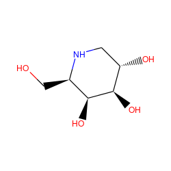 OC[C@H]1NC[C@H](O)[C@@H](O)[C@H]1O ZINC000001636704