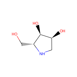 OC[C@H]1NC[C@H](O)[C@@H]1O ZINC000001492232