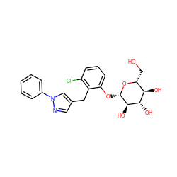 OC[C@H]1O[C@@H](Oc2cccc(Cl)c2Cc2cnn(-c3ccccc3)c2)[C@H](O)[C@@H](O)[C@@H]1O ZINC000064553967