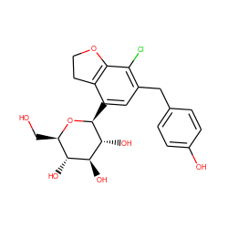 OC[C@H]1O[C@@H](c2cc(Cc3ccc(O)cc3)c(Cl)c3c2CCO3)[C@H](O)[C@@H](O)[C@@H]1O ZINC000206065726