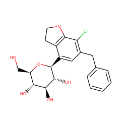 OC[C@H]1O[C@@H](c2cc(Cc3ccccc3)c(Cl)c3c2CCO3)[C@H](O)[C@@H](O)[C@@H]1O ZINC000206066753