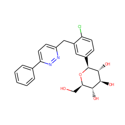 OC[C@H]1O[C@@H](c2ccc(Cl)c(Cc3ccc(-c4ccccc4)nn3)c2)[C@H](O)[C@@H](O)[C@@H]1O ZINC000049109748